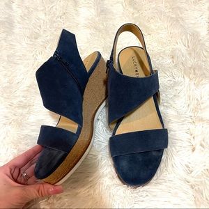 Lucky Brand Blue Suede Heels